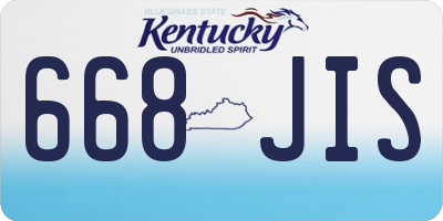 KY license plate 668JIS