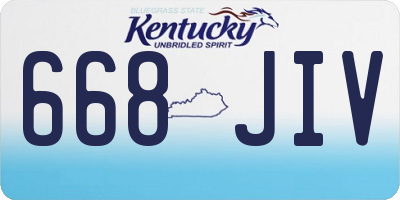KY license plate 668JIV