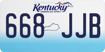 KY license plate 668JJB