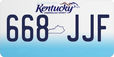 KY license plate 668JJF