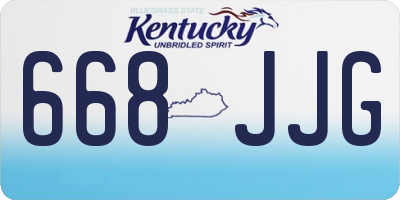 KY license plate 668JJG