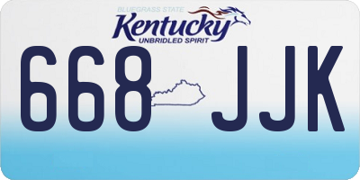 KY license plate 668JJK