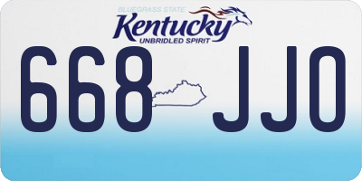 KY license plate 668JJO