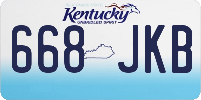 KY license plate 668JKB