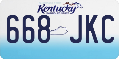 KY license plate 668JKC