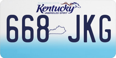 KY license plate 668JKG