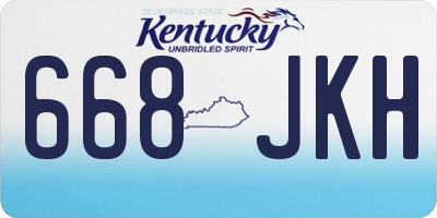 KY license plate 668JKH