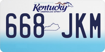 KY license plate 668JKM