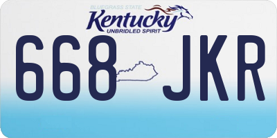 KY license plate 668JKR