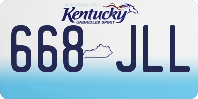 KY license plate 668JLL