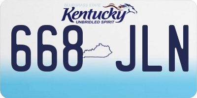 KY license plate 668JLN