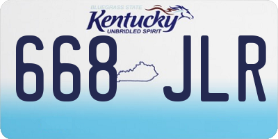 KY license plate 668JLR