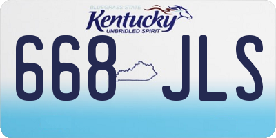 KY license plate 668JLS