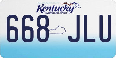 KY license plate 668JLU