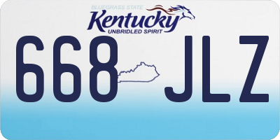 KY license plate 668JLZ