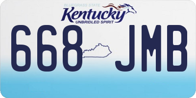 KY license plate 668JMB