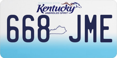 KY license plate 668JME