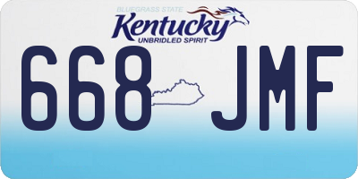 KY license plate 668JMF