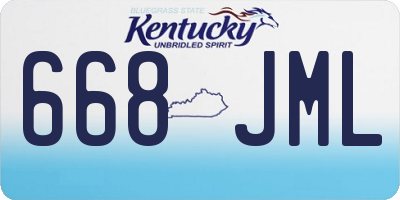 KY license plate 668JML