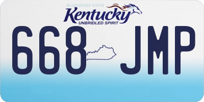 KY license plate 668JMP