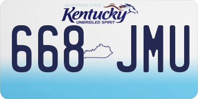 KY license plate 668JMU