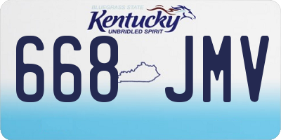 KY license plate 668JMV