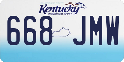 KY license plate 668JMW