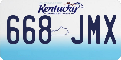 KY license plate 668JMX