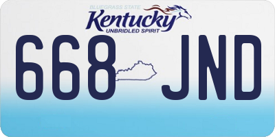 KY license plate 668JND