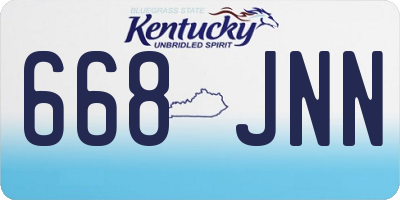 KY license plate 668JNN