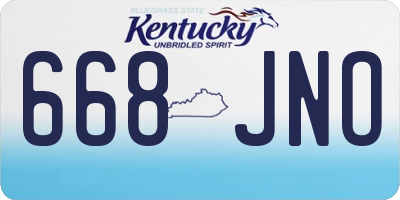 KY license plate 668JNO