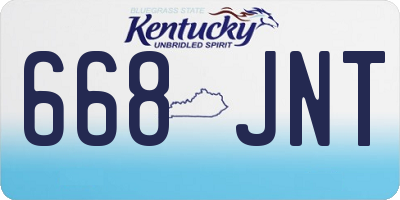 KY license plate 668JNT