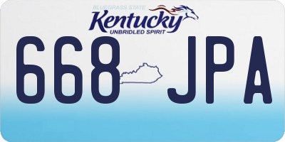 KY license plate 668JPA