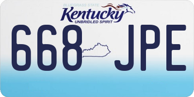 KY license plate 668JPE