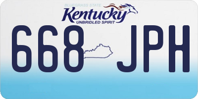 KY license plate 668JPH