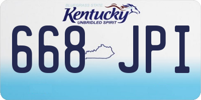 KY license plate 668JPI