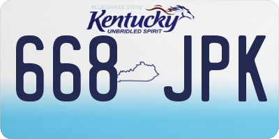KY license plate 668JPK