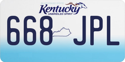 KY license plate 668JPL