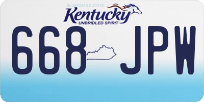 KY license plate 668JPW