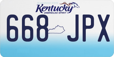 KY license plate 668JPX
