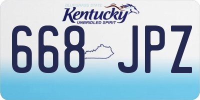 KY license plate 668JPZ