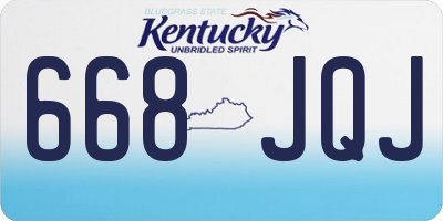 KY license plate 668JQJ