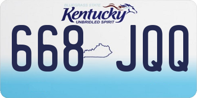 KY license plate 668JQQ