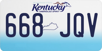 KY license plate 668JQV