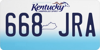 KY license plate 668JRA