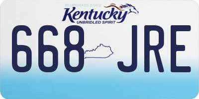KY license plate 668JRE