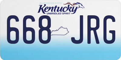 KY license plate 668JRG
