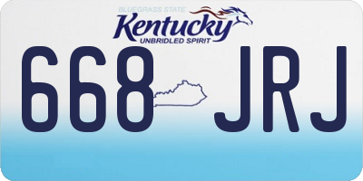 KY license plate 668JRJ