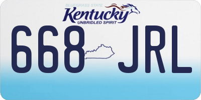 KY license plate 668JRL