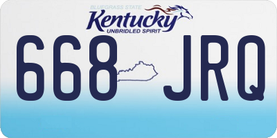 KY license plate 668JRQ